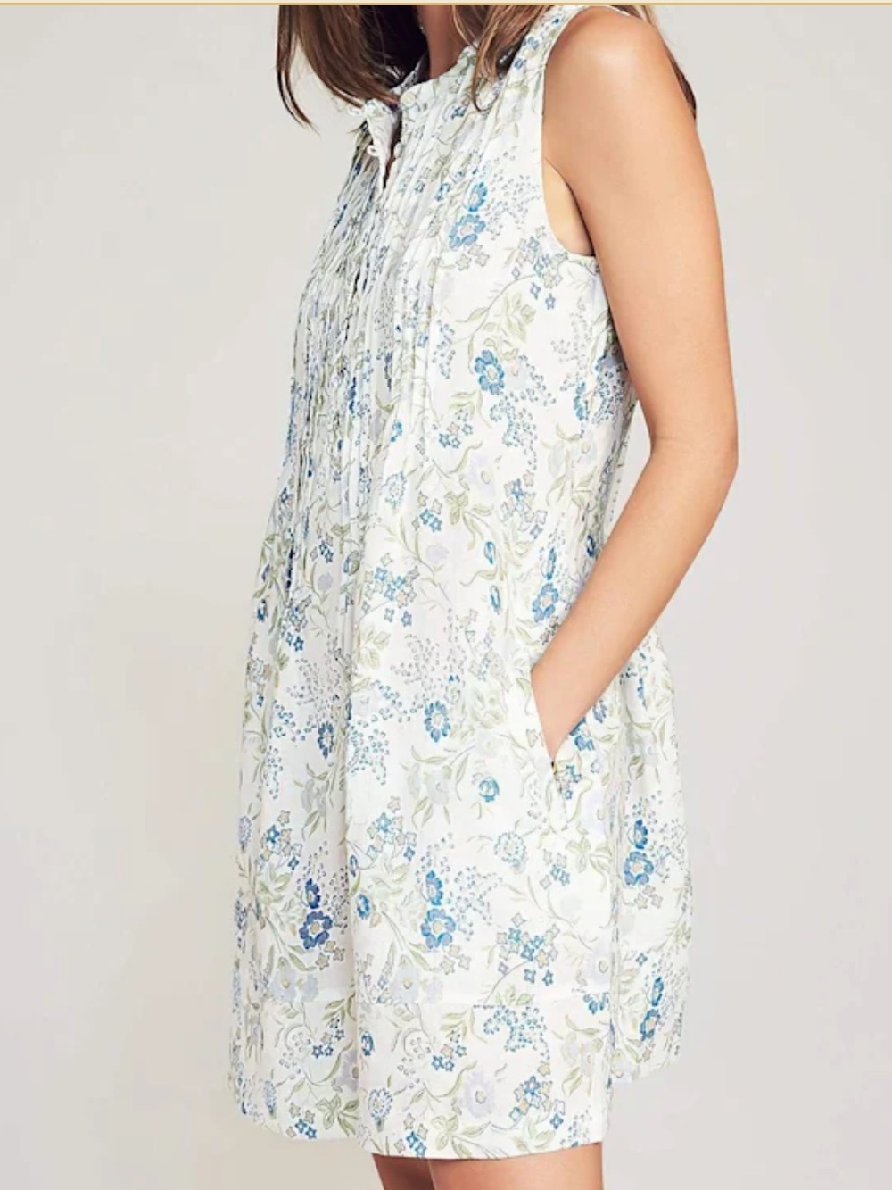 Faherty Isha Floral Linen Dress
